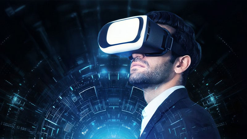 Человек в VR очках